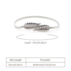Elastic Leaf Waist Belt for Dress Skirts Jeans Pant