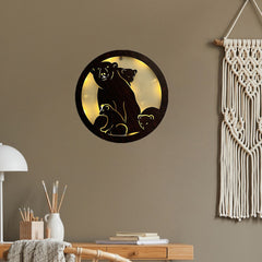 Creative Fairy Tale LED Lamp Retro Wooden Hanging Plate Home Decoration