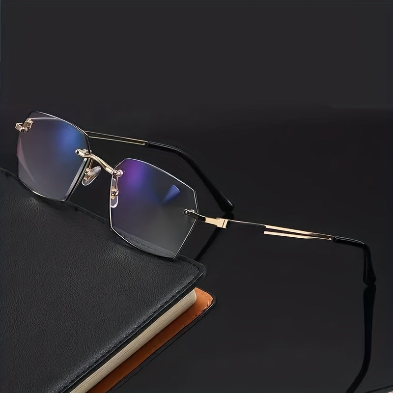 Polygon Clear Lens Anti Eyestrain Reading Glasses for Men Women 1.00-4.00D
