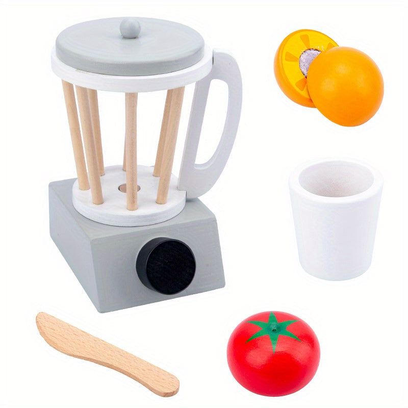 8-Piece Wooden Kitchen Toys Pretend Play Set for Boys & Girls