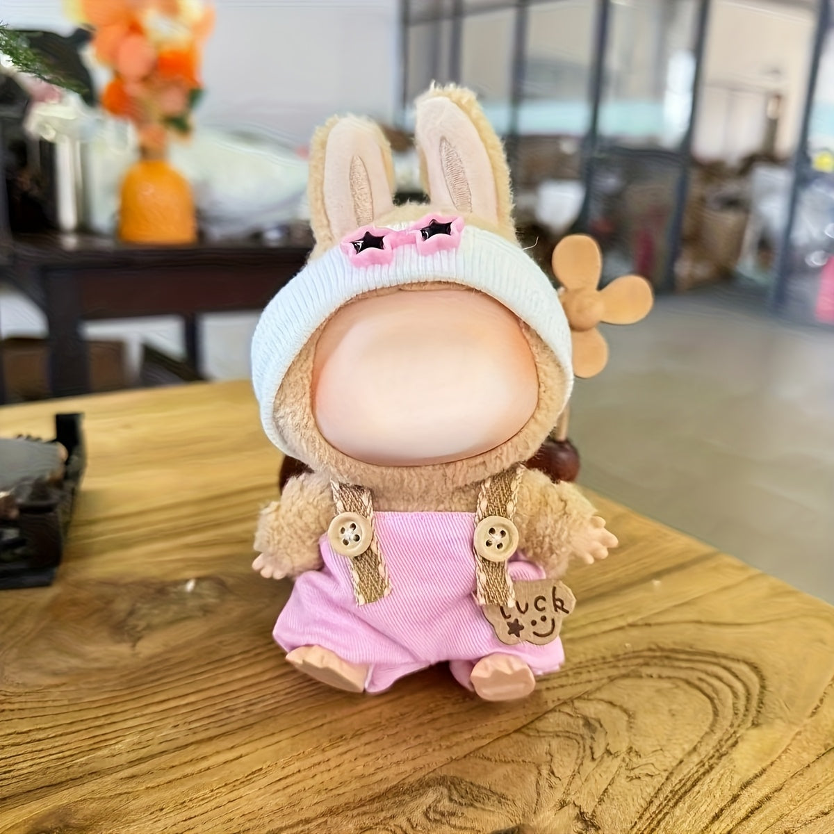 Doll Pendant Clothing Star Eye Overalls hat Set for 5-6 inch Dolls