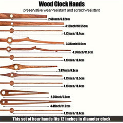 Wall Clock Movement with Walnut Clock Hands