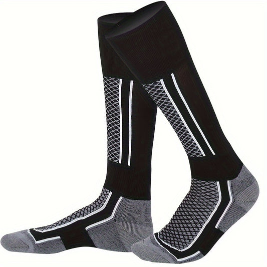 Warm Knee High Ski Socks Thick Padded Sports Socks