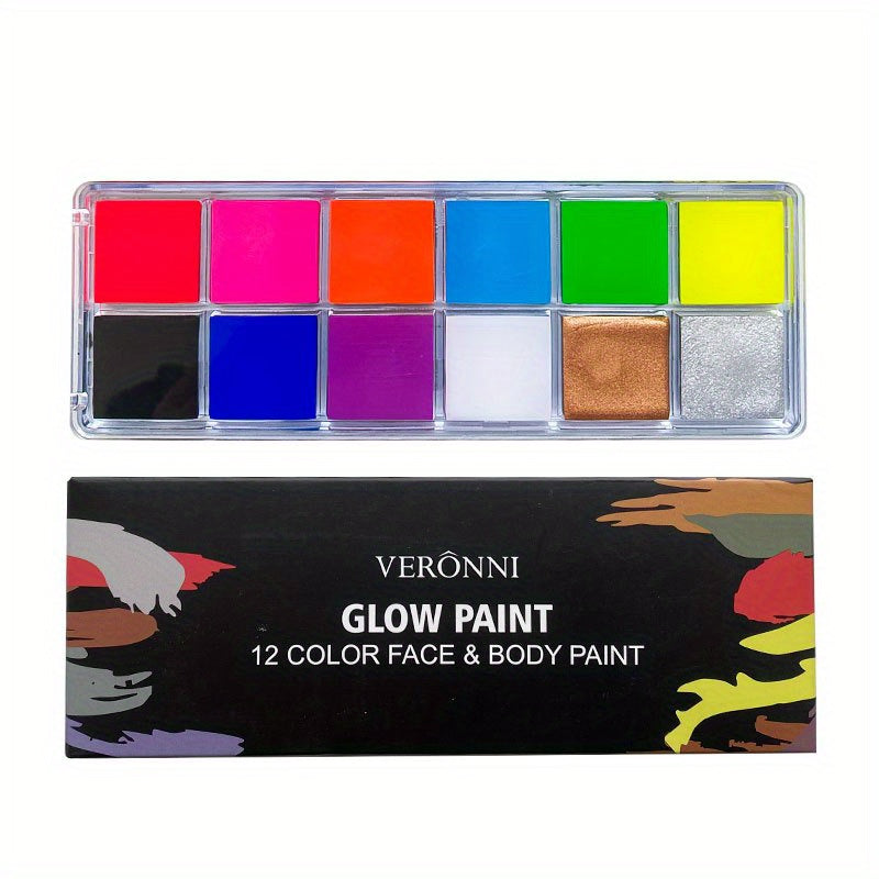 12 Fluorescent Professional COS Makeup Body Painting