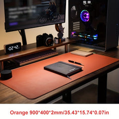 Faux Leather Desk Pad Protector Mouse Pad Waterproof Desk Writing Pad