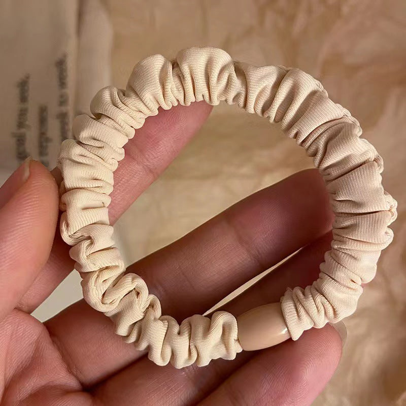 10pcs Ruched Hair Tie Scrunchies Elastic Hair Bands Ponytail Holder
