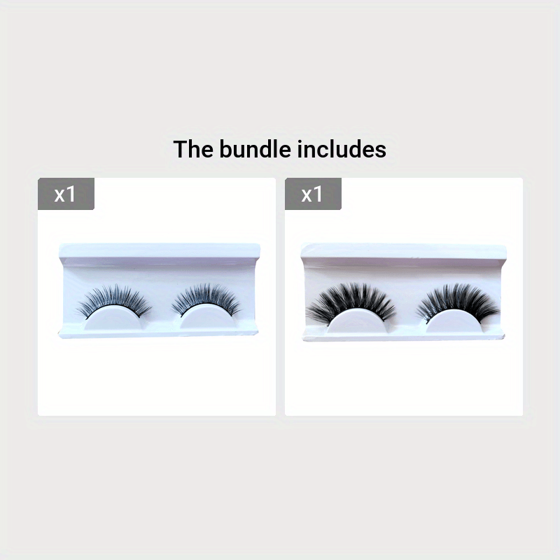 Thick Curling False Eyelashes Wispy Slender Lashes for Women