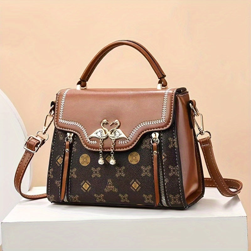 Stylish Fashionista Tote Handbag Women's PU Leather Shoulder Bag Satchel