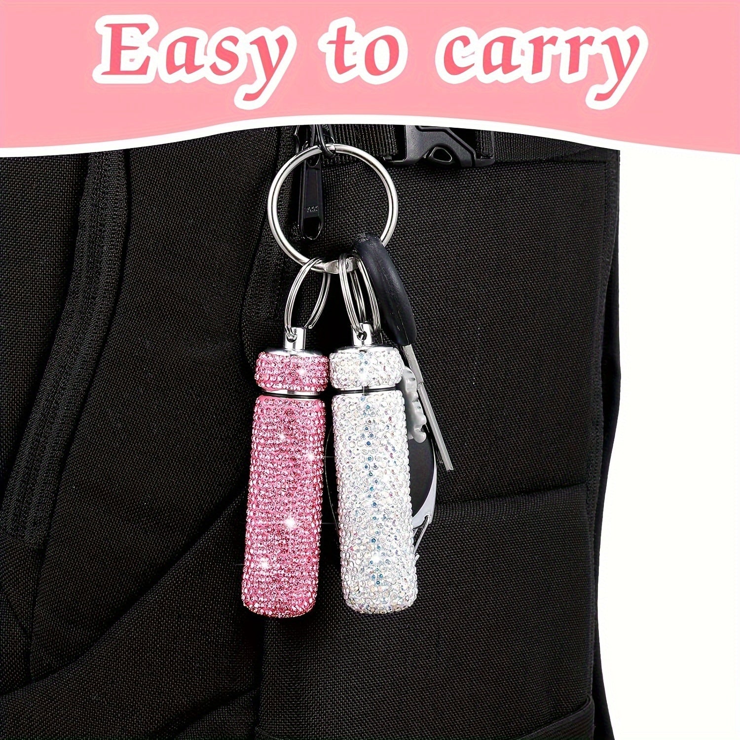 1pc First Aid Pill Sealed Jar Keychain Portable Aluminum Alloy Keychain