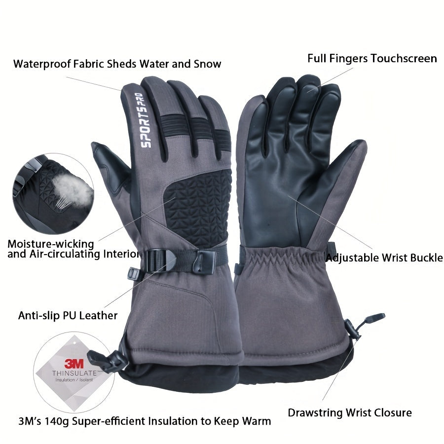 Waterproof Touch Screen Winter Ski Gloves