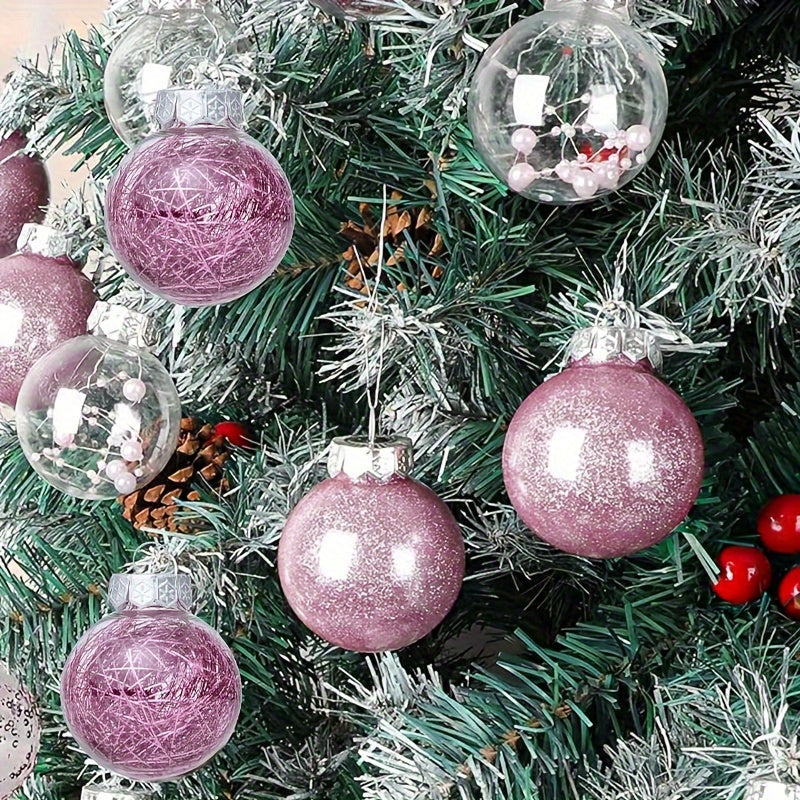 6pcs Pink Christmas Tree Decorative Balls Party Decoration Supplies
