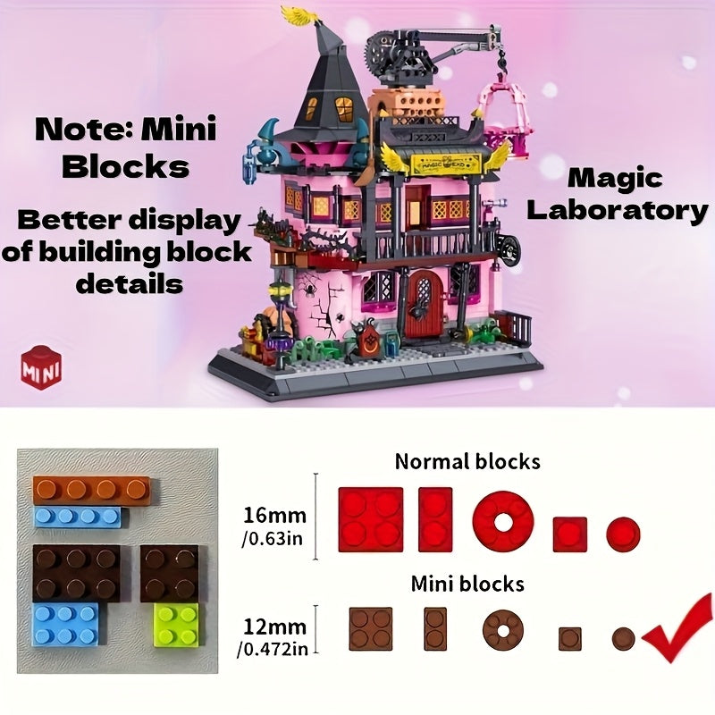 1022pcs Medieval Castle Magic Laboratory Building Block Toy Set