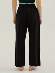  Sporty Pants Women's Plus Solid High Waist Adjustable Tie Knots Pocket