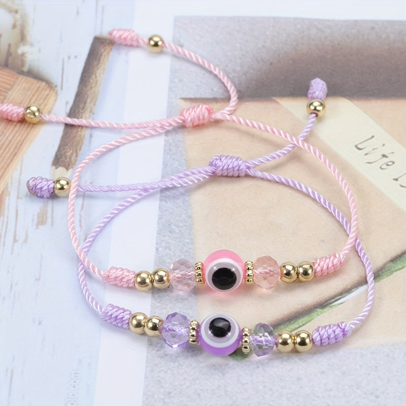 Multicolor Evil Eye Bracelet for Protection and Good Luck