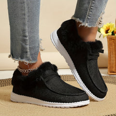 Women's Non-Slip Snow Sneakers Winter Warm Flat Sport Shoes