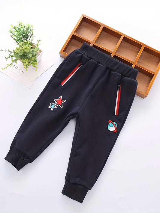 Dino Print Boys Soft Long Pants Spring Autumn Kids Clothing