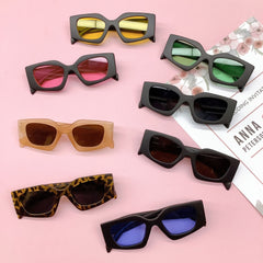 Girl's Retro Thick Frame Circular Sunglasses UV Resistant