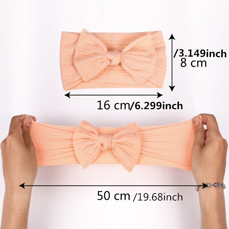 Baby Girls Bows Headband Newborn Turban Hairband Toddlers HeadWrap Accessory