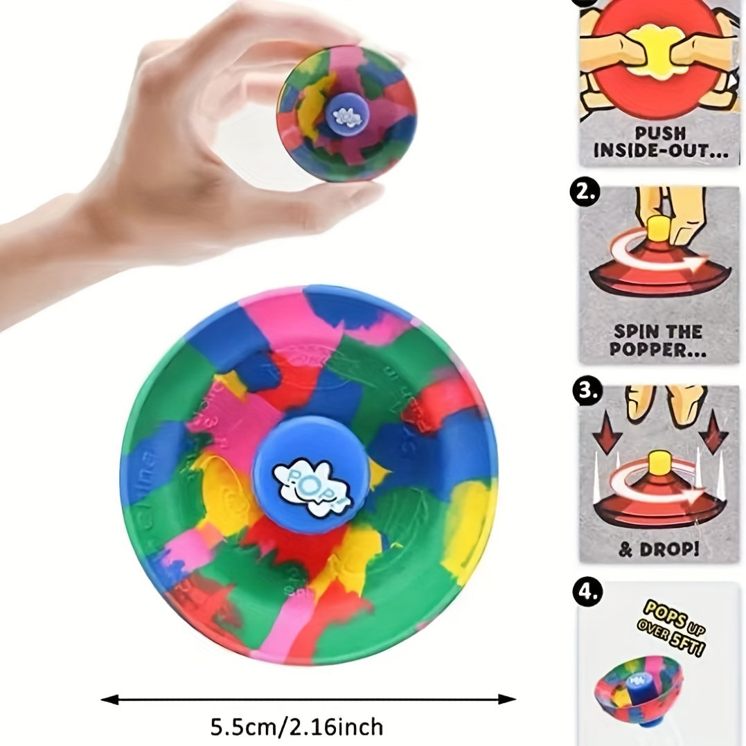1pc Bounce Bowls Fidget Toys Camouflage Bouncing Bowls Jumping Fidget Toys