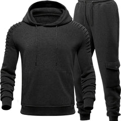 Men's 2 Piece Hoodie Sweatsuit Sets Jogging Athletic Suits