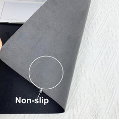 Pink Navy Gray Faux Leather Mouse Pad Set