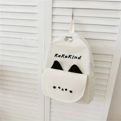 Kids' Puppy Ears Canvas Schoolbag Lightweight Backpack