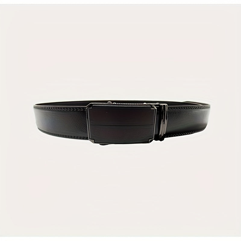 ZDC X12 Men's Leather Belt Automatic Buckle Casual Belt C Step Line 14 Pattern