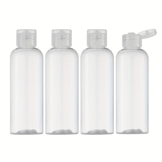 4pcs 100ml Empty Dispenser Container With Flip Top - Travel Bottle for Cosmetics