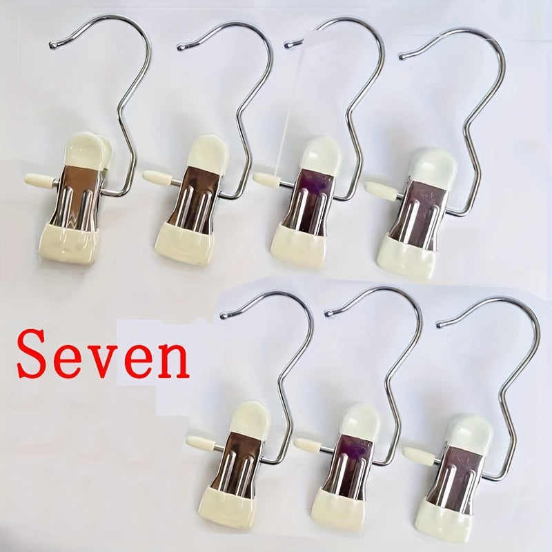 7pcs Non Marking Clips with Hook Dormitory Storage Artifact