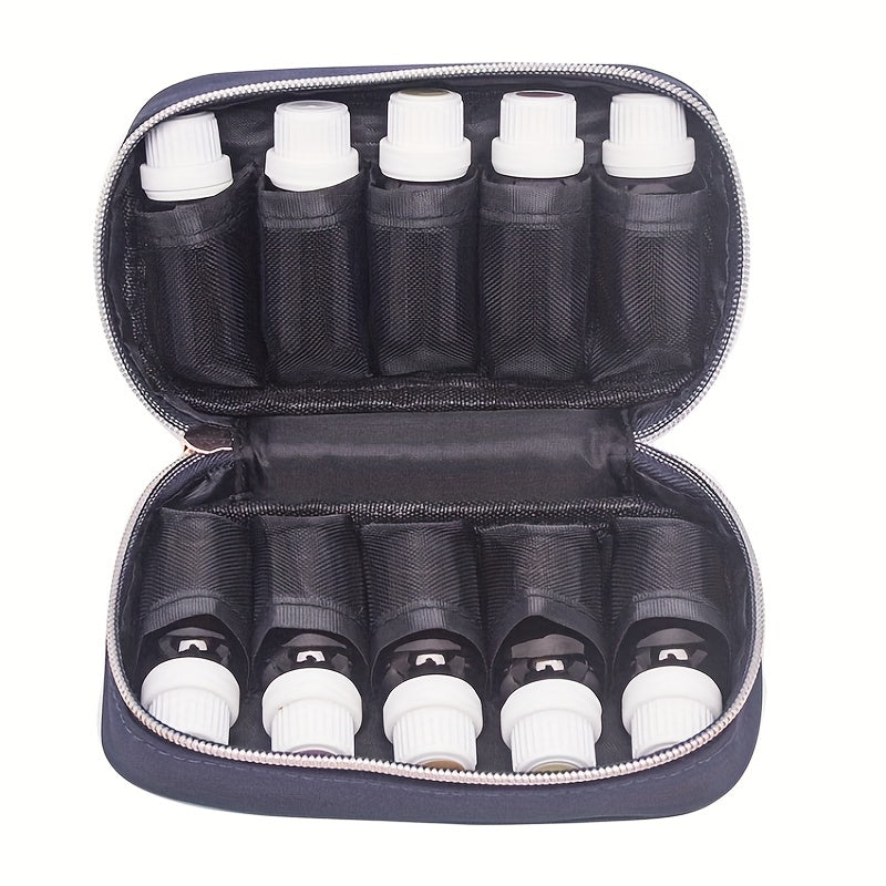 10-Slot Nail Polish Storage Case for Travel and Home - Bottle Holder Organizer