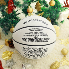 Engraved Size 7 Basketball Gift For Grandson