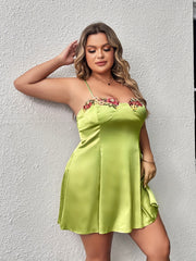  Embroidered Backless Cami Dress