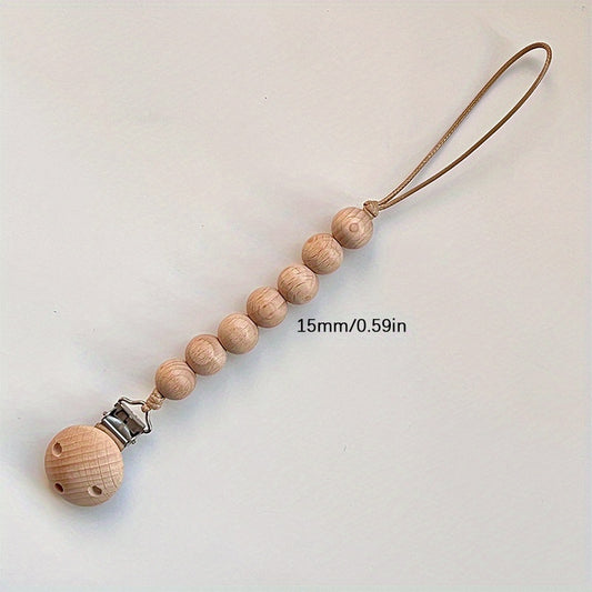 Wooden Baby Pacifier Clip Chain for Boys and Girls