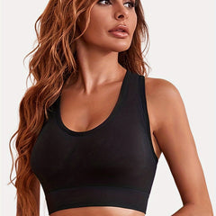 Seamless Wireless Sports Bra Racerback Yoga Fitness Bra