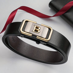 Men's Letter B Buckle Rubber Belt
