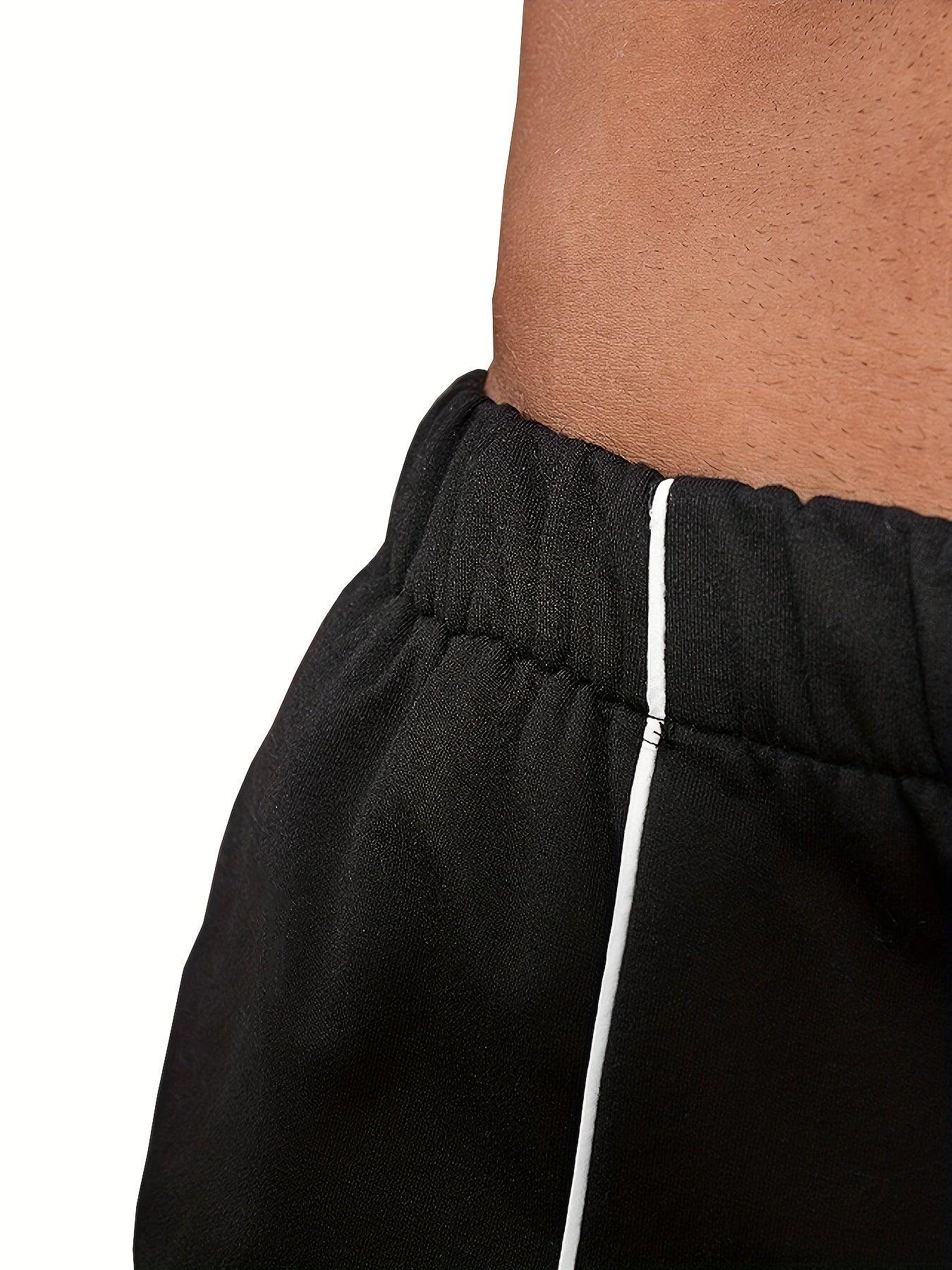 Men's Casual Straight Leg Pants Relaxed Fit Open Bottom Elastic Waist Trousers