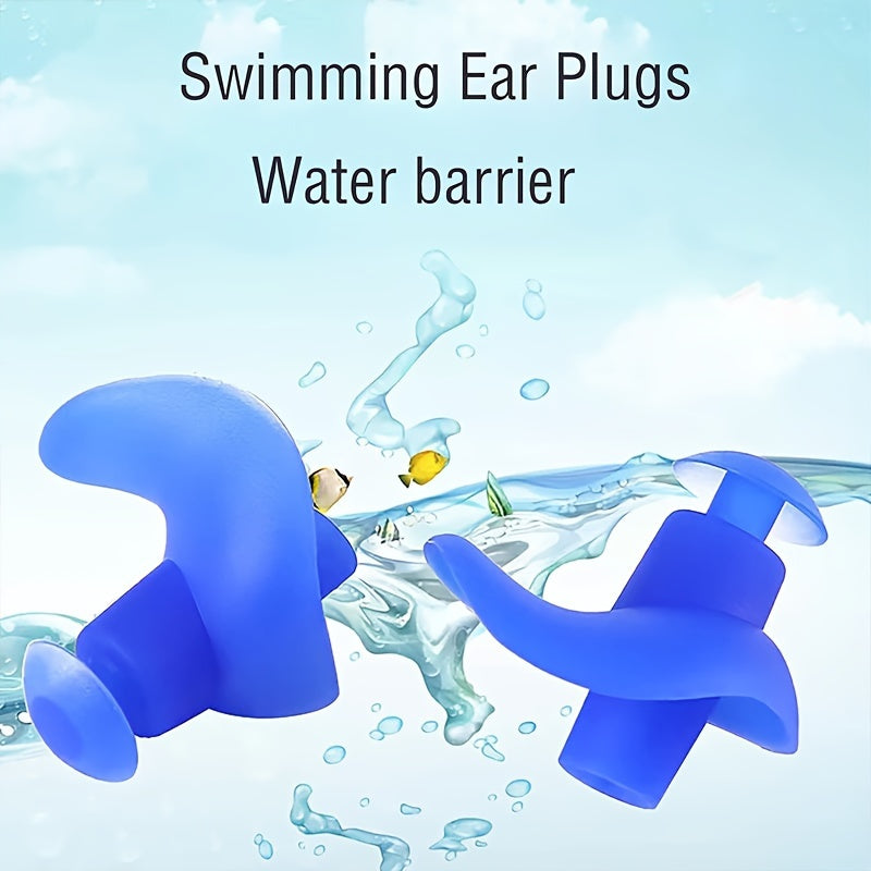 Waterproof Silicone Ear Plugs for Adults - 2 Pairs