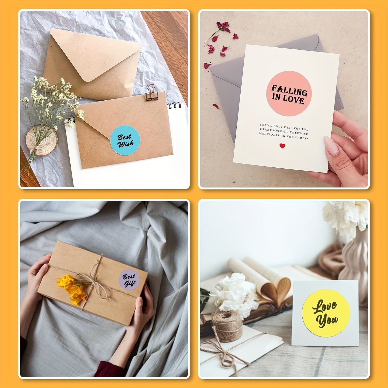 Marklife 150pcs 5.08cm Label Stickers For Jars, 4 Colors