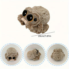 Realistic Spider Plush Toy Doll Fluffy Stuffed Animal with Large Eyes & Orange A