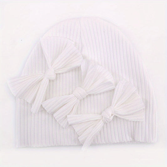 Soft & Cozy Baby Bows Beanies for Autumn & Winter