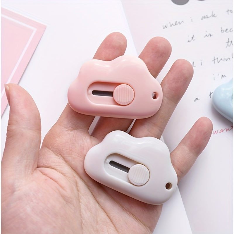 1PC GIRL Heart Lovely Cloud Mini Portable Student Box Cutter