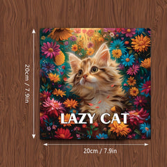 Lazy Cat Coloring Book for Adults 20 Pages Watercolor Paper
