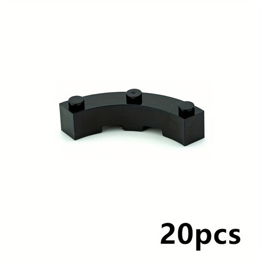 20pcs Building Blocks Technical Parts DIY Accessories 4x4 Curved Brick