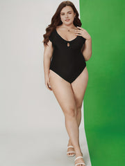  Vacay Swimsuit Cap Sleeve One Piece
