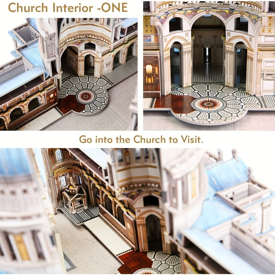 3D Puzzle St Paul's Cathedral Building Model Craft Kit Birthday Gift for Adults