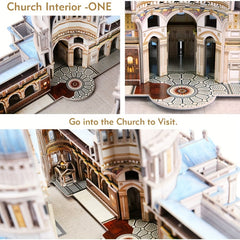 3D Puzzle St Paul's Cathedral Building Model Craft Kit Birthday Gift for Adults