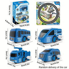10pcs Kids Fire Protection Car Puzzle Tracks Game