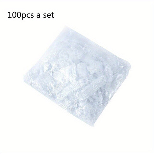 100pcs Disposable Food Cover Plastic Fresh Keeping Covers