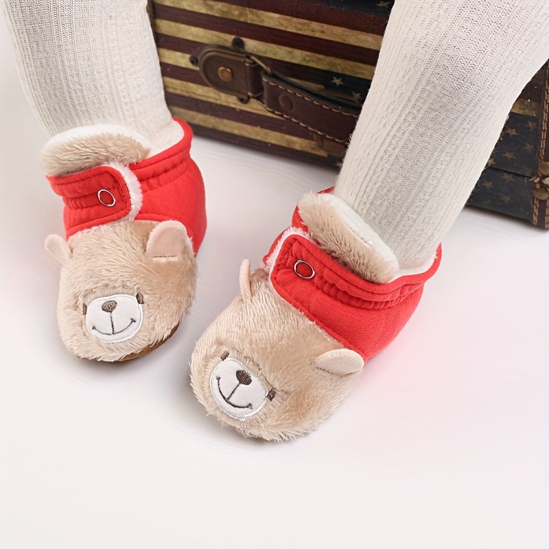 Cartoon Soft Warm Plus Fleece Boots for Baby Boys