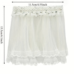 Dollhouse Curtain Kit - 2pcs Set Layer Tulle Curtains with Tiebacks